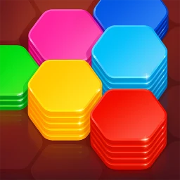 Ícone de Hexa Stack: Puzzle de Cores